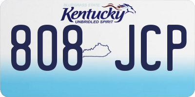 KY license plate 808JCP