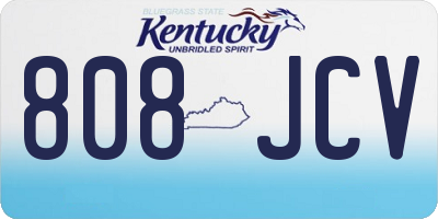 KY license plate 808JCV