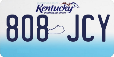 KY license plate 808JCY