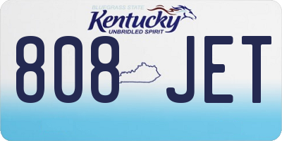KY license plate 808JET