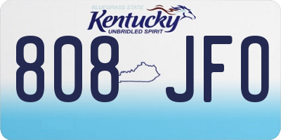 KY license plate 808JFO