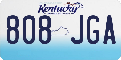 KY license plate 808JGA