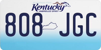 KY license plate 808JGC
