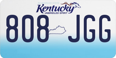 KY license plate 808JGG