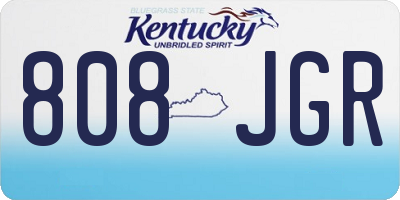 KY license plate 808JGR