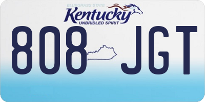 KY license plate 808JGT