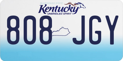 KY license plate 808JGY