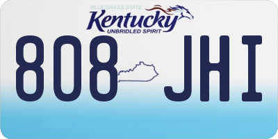 KY license plate 808JHI