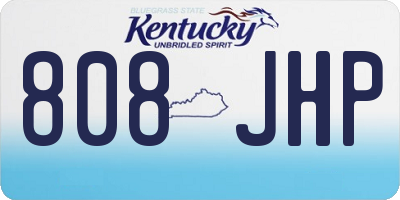 KY license plate 808JHP