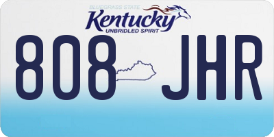 KY license plate 808JHR