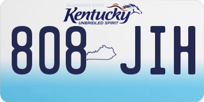 KY license plate 808JIH