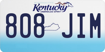 KY license plate 808JIM