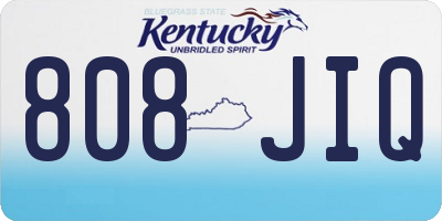 KY license plate 808JIQ