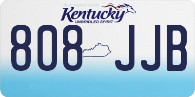 KY license plate 808JJB