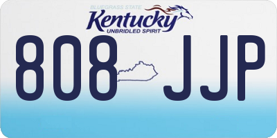 KY license plate 808JJP