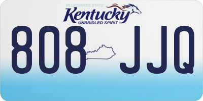 KY license plate 808JJQ