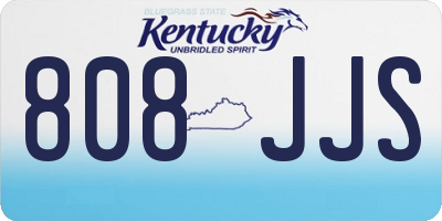 KY license plate 808JJS