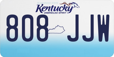 KY license plate 808JJW
