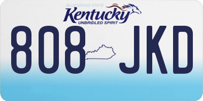 KY license plate 808JKD