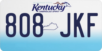 KY license plate 808JKF