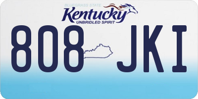 KY license plate 808JKI