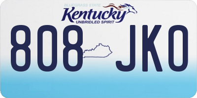 KY license plate 808JKO
