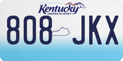KY license plate 808JKX