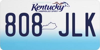 KY license plate 808JLK