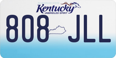 KY license plate 808JLL