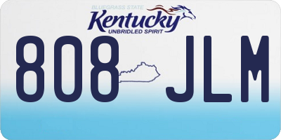KY license plate 808JLM