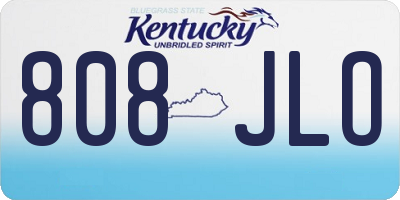 KY license plate 808JLO