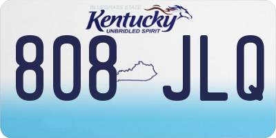 KY license plate 808JLQ