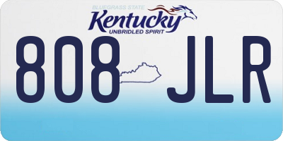 KY license plate 808JLR