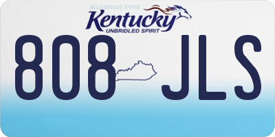 KY license plate 808JLS