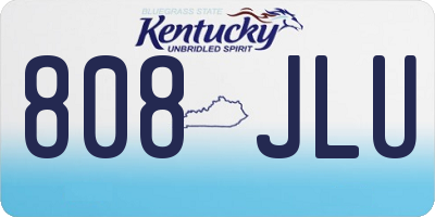 KY license plate 808JLU