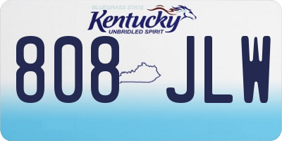 KY license plate 808JLW