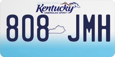 KY license plate 808JMH