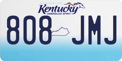 KY license plate 808JMJ