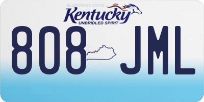 KY license plate 808JML