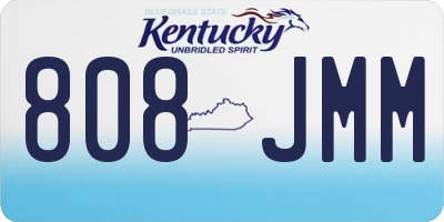 KY license plate 808JMM