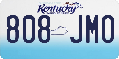 KY license plate 808JMO