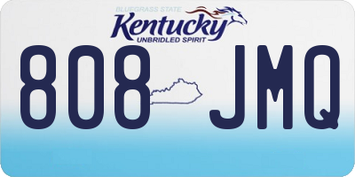 KY license plate 808JMQ