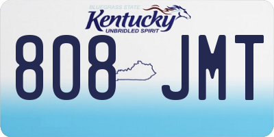 KY license plate 808JMT