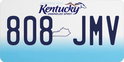KY license plate 808JMV