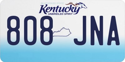 KY license plate 808JNA
