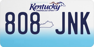 KY license plate 808JNK