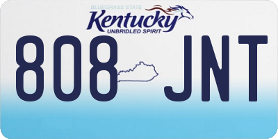 KY license plate 808JNT