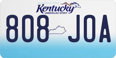 KY license plate 808JOA