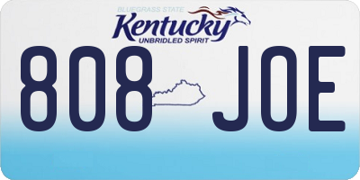 KY license plate 808JOE