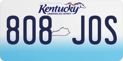 KY license plate 808JOS